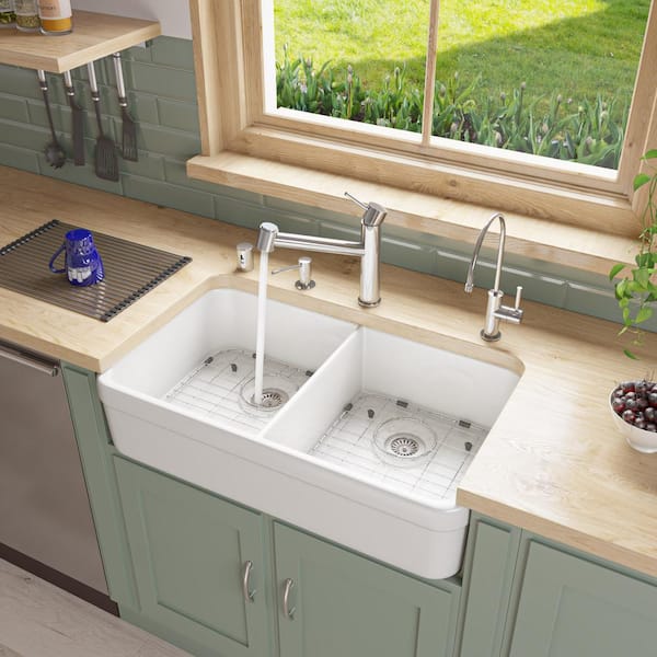 Double Basin Kitchen Sink, Farm Sink Brands
