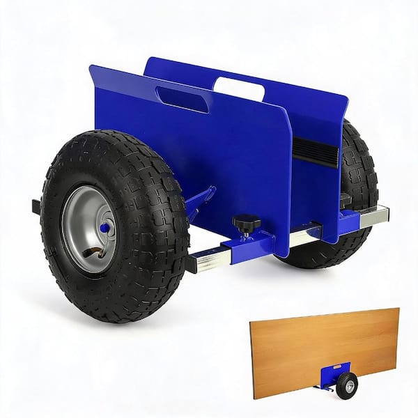 Panel Dolly 700 LBS Heavy Duty Drywall Cart with 10" Wheels : Adjustable 0-9.5" Clamp Width
