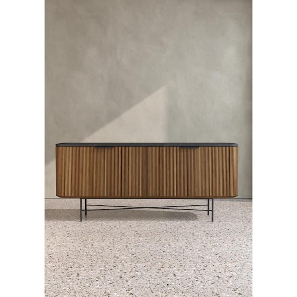 Osaka Natural Solid Teak Wood 79 in. x 16 in. Dining Buffet (Solid wood)