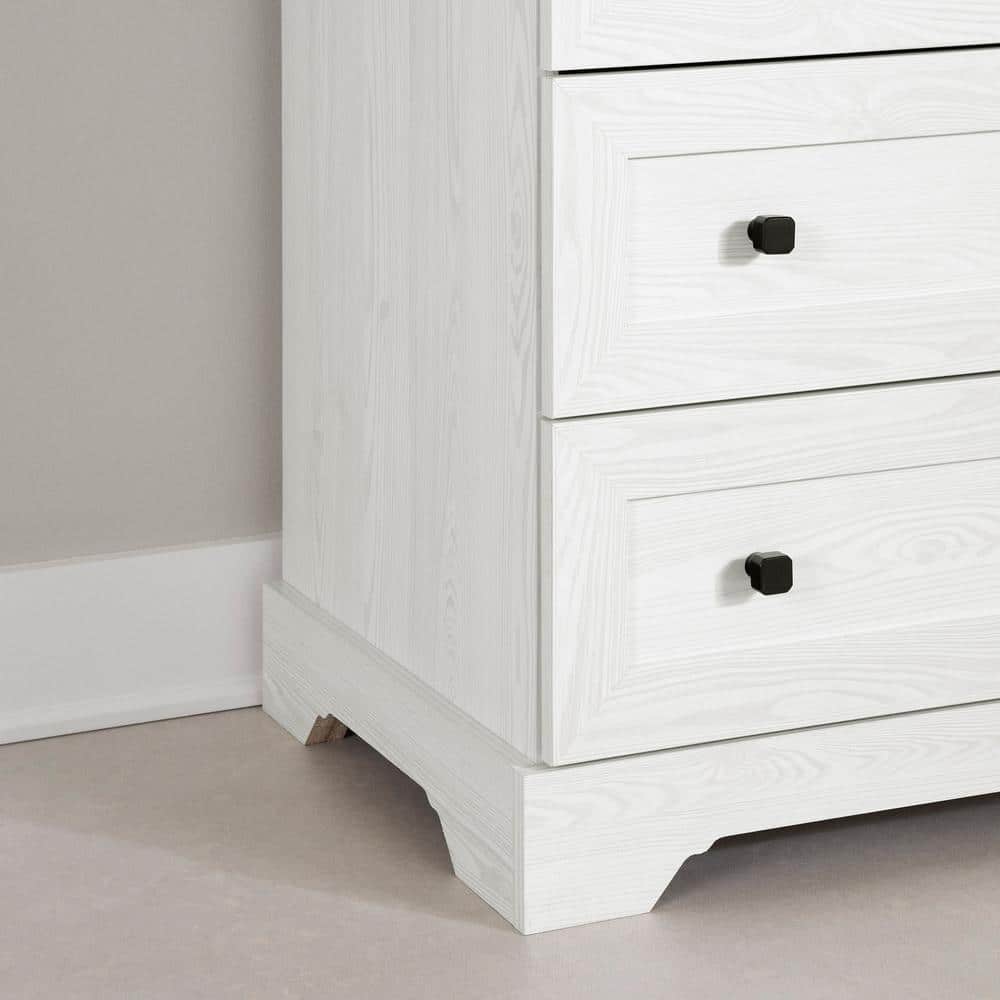 White Pine Farmhouse Double Dresser with Six Drawers