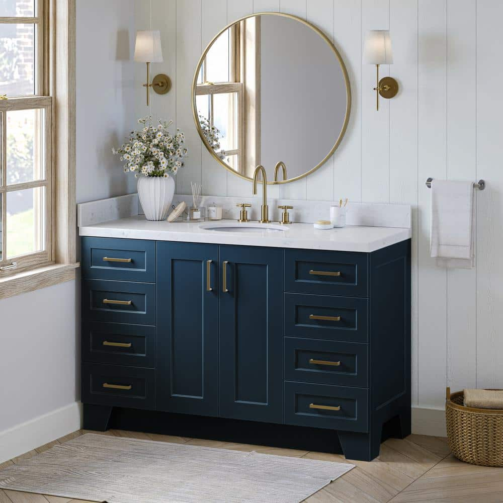 ARIEL Taylor 54.25 in. W x 22 in. D x 36 in. H Single Sink Freestanding ...