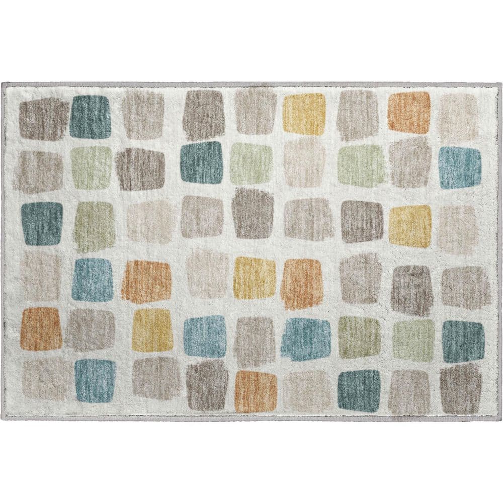 Mayfield Premium Machine Washable Abstract AMF2501 Ivory 3 ft. x 4 ft. Area Rug price history on PriceWatchPro