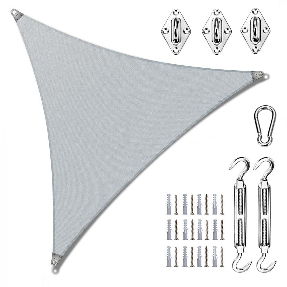 Super Ring 32 ft. x 32 ft. x32ft. Triangle Sun Shade Sail with Hardware Kit-Grey price history on PriceWatchPro