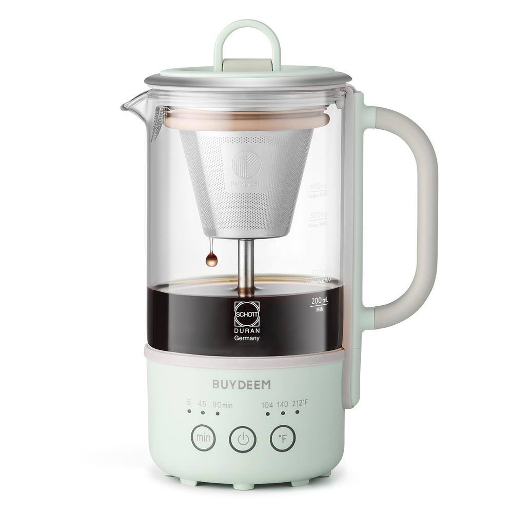 0.6 L Travel Coffee Maker Multi-Functional Electric Kettle with Time Control Auto Keep Warm, 1-Touch Temperature 2-CUP price history on PriceWatchPro