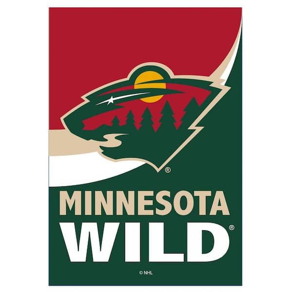 2 1/3 ft. x 3 2/3 ft. Minnesota Wild Burlap House Flag