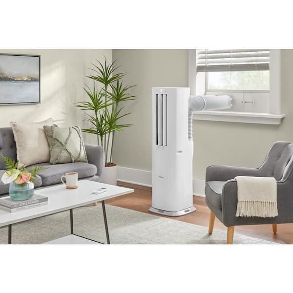 8,000 BTU 115-Volt 4-in-1 Portable Air Conditioner for 350 sq. ft. Rooms with Heater, Dehumidifier and Remote in White