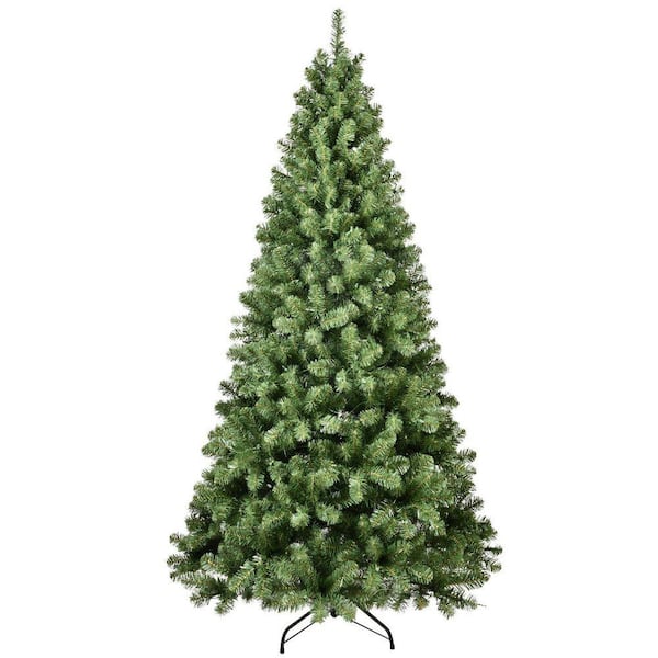 7 ft. Pre-Lit Artificial Christmas Tree, Full Pine with 400 Warm White UL Lights, 1,072 Tips and Hinged Branches