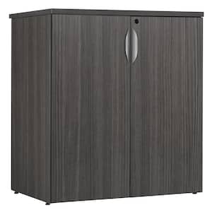 Magons 35 in. Ash Grey Stackable Storage Accent Cabinet
