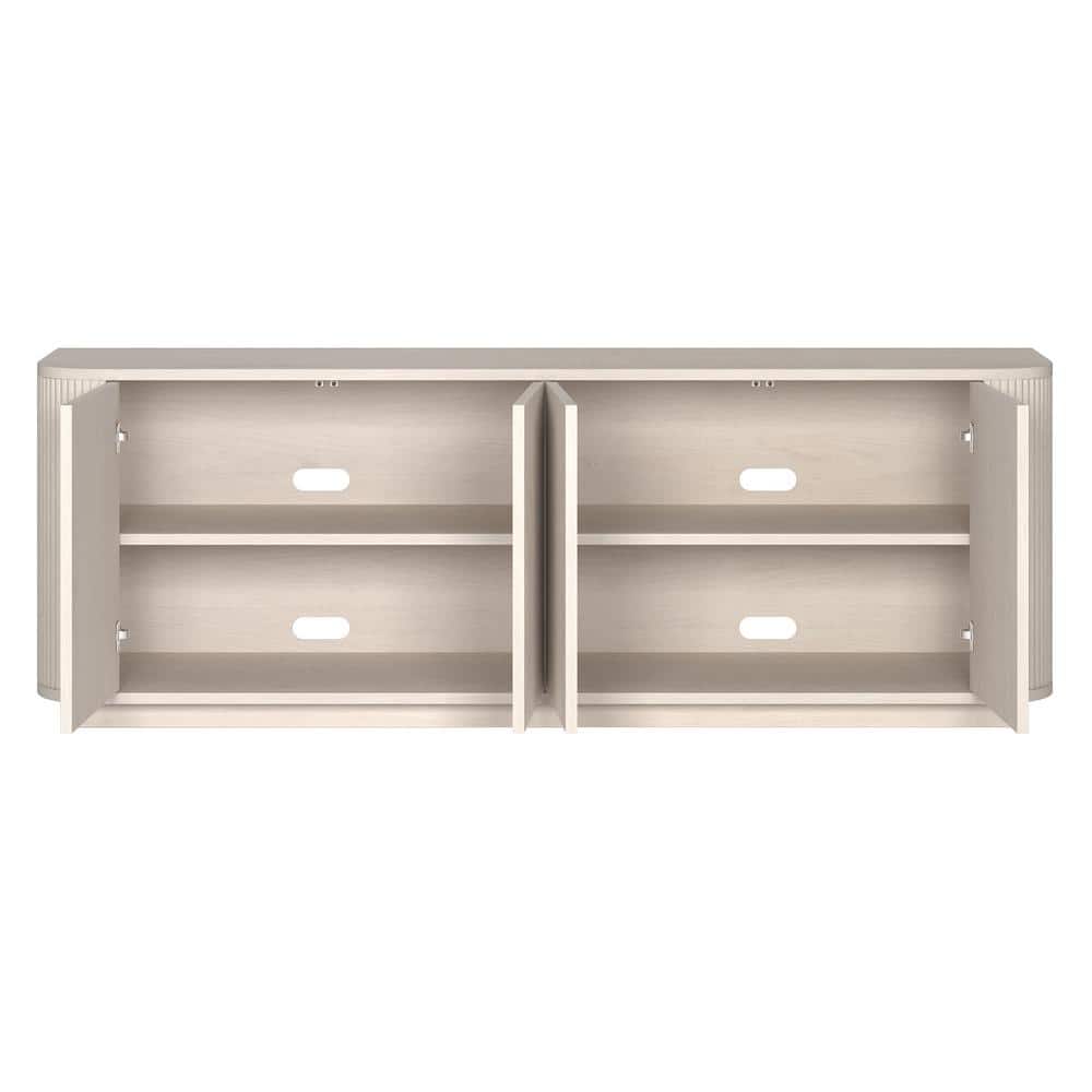 Canton 68 in. Alder White TV Stand Fits TV's up to 75 in.