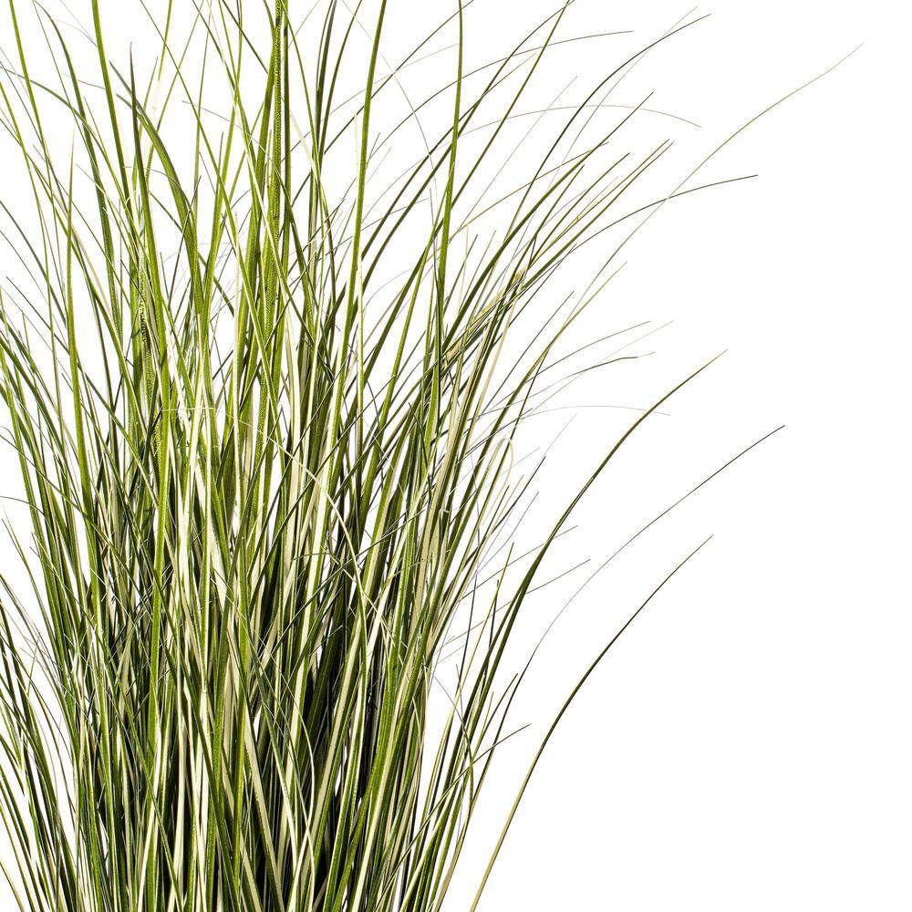 37" Green Plastic Potted Grass for Indoor Office Decor