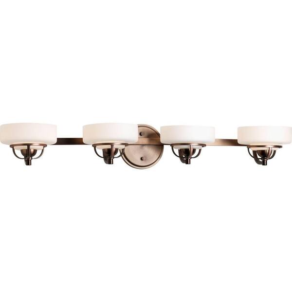 Progress Lighting Torque Collection 4-Light Copper Bronze Bath Light