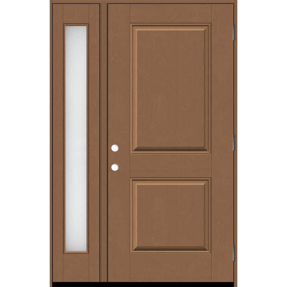 Regency 53 in. x 80 in. 2P Squaretop LHOS AutumnWh Stain Mahogany Fiberglass Prehung Front Door w/Obscure14in. SL 6-9/16 price history on PriceWatchPro