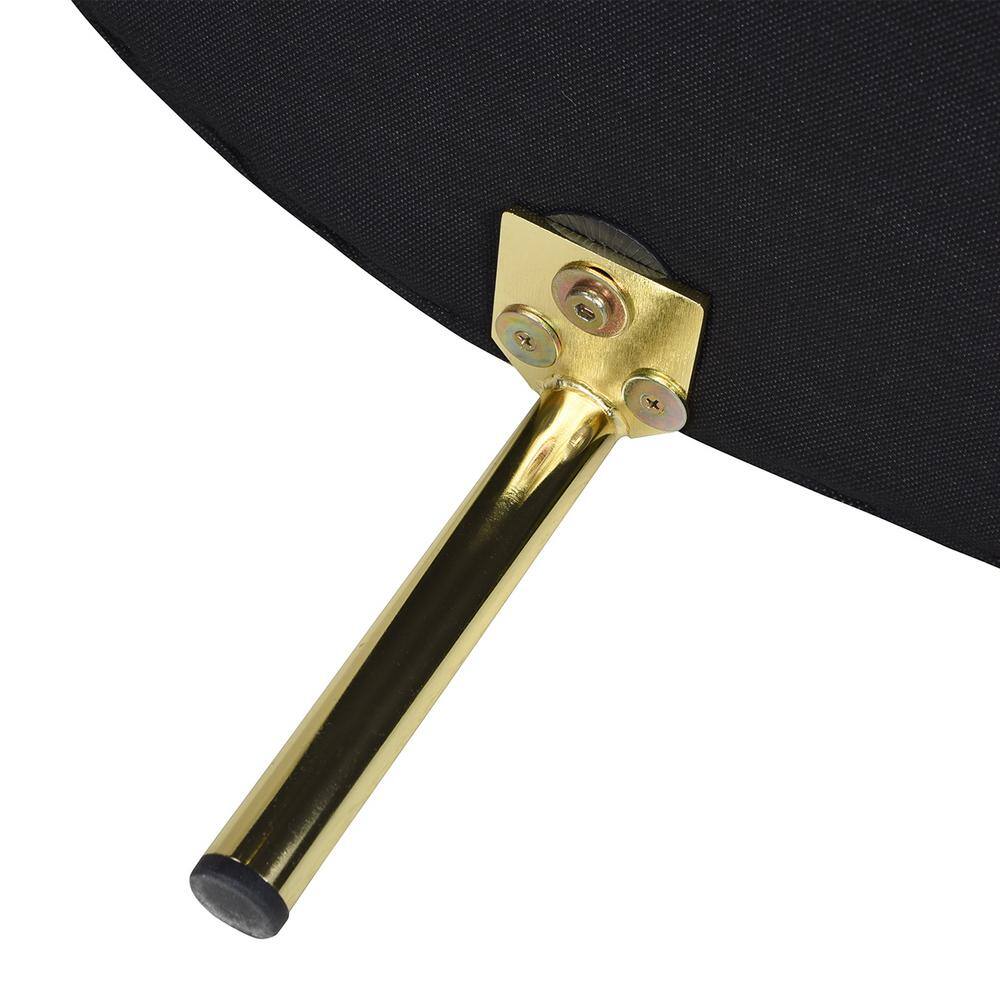 Olive Green Velvet Storage Bench with Gold Legs