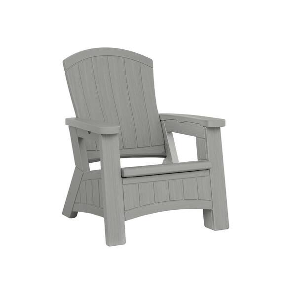 Suncast Dove Gray Plastic Adirondack Chair (1-Pack) BMAC1000DG - The ...