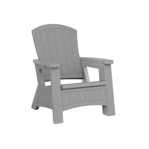 Dove Gray Plastic Adirondack Chair (1-Pack)