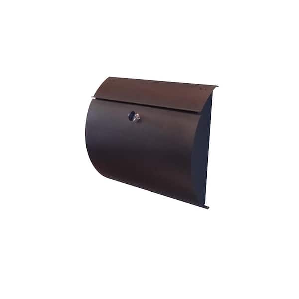 Unbranded Spira Black Powder Coat Wall Mount Locking Mailbox