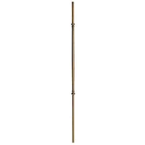 44 in. x 5/8 in. Oil Rubbed Bronze Round Venetian Fluted Hollow Iron Baluster
