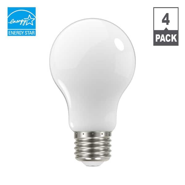 EcoSmart 40-Watt A19 Dimmable Glass Filament LED Bulb in Soft White 11FFA1940WESD01 - The Home Depot