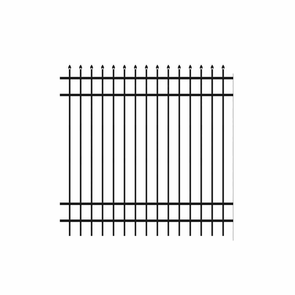 Cascade Standard-Duty 6 ft. H x 6 ft. W Black Aluminum Pre-Assembled Fence Panel price history on PriceWatchPro