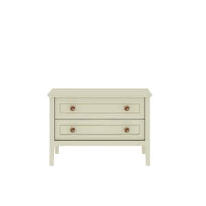 Crown 2-Drawer Off White Bachelor Dresser (24.9 in. H x 38.97 in. W x 20.59 in. D)