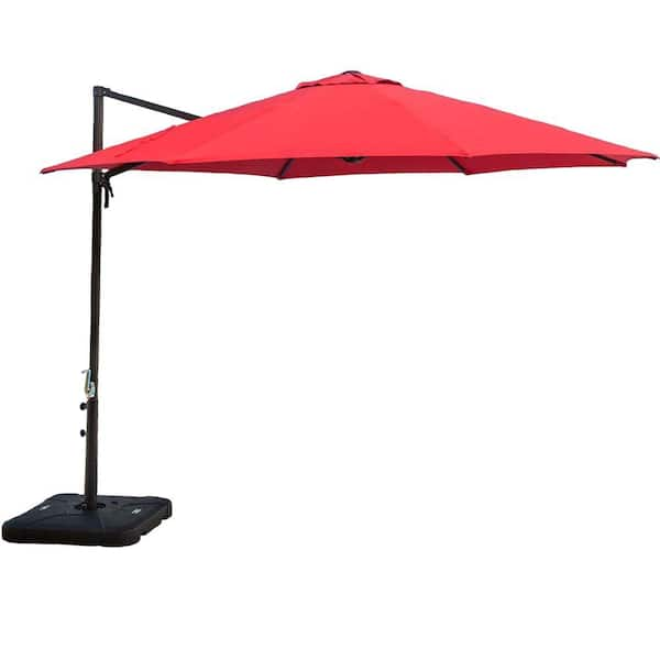 Hanover 11 ft. Cantilever Patio Umbrella in Red