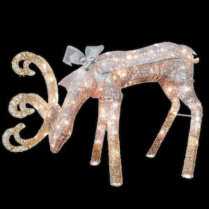 28 in. Reindeer Decoration with Clear Lights