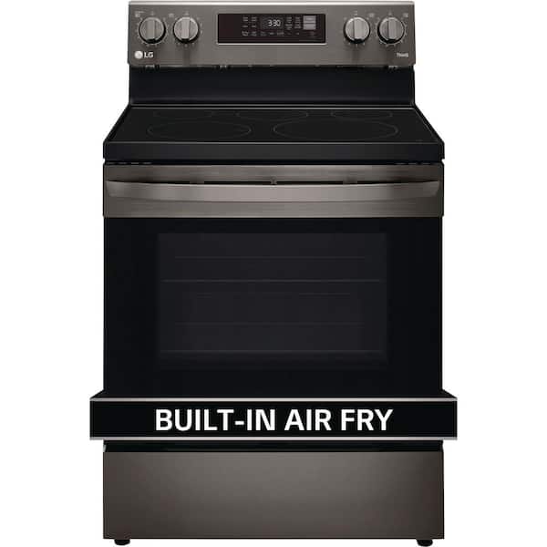 LG Electronics 6.3 cu. ft. Smart Fan Convection Electric Oven Range with Air Fry and EasyClean in PrintProof Black Stainless Steel