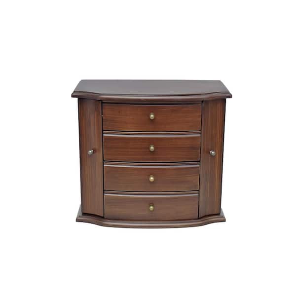 Unbranded Traditional Brushed Brown Jewelry Box