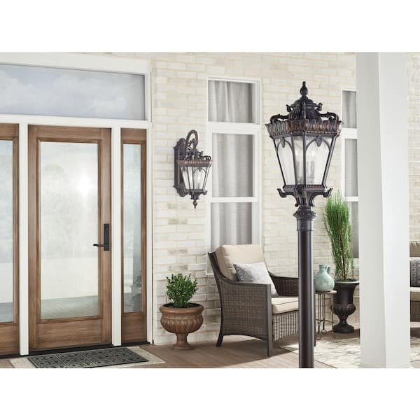 Tournai 4-Light Londonderry Aluminum Hardwired Waterproof Outdoor Post Light with No Bulbs Included (1-Pack)