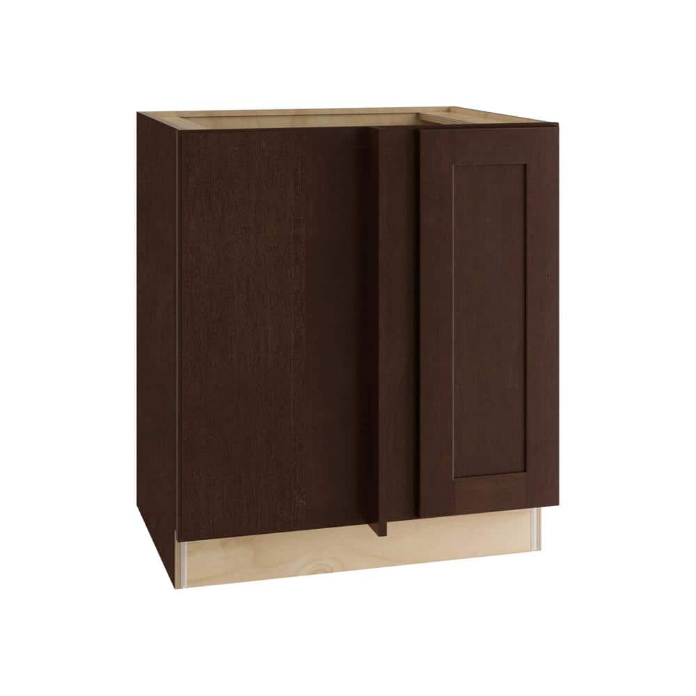 Newport 30 in. W x 24 in. D x 34.5 in. H Assembled Plywood Blind Base Kitchen Cabinet in Manganite with Soft Close LH price history on PriceWatchPro