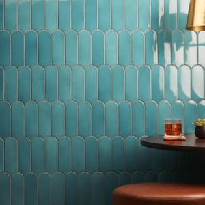 Aerial Turquoise 2.83 in. x 7.67 in. Polished Ceramic Wall Tile (5.15 sq. ft./Case)