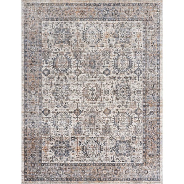 KALATY Sonoma Vintage Beige 7 ft. 6 in. x 9 ft. 6 in. Area Rug