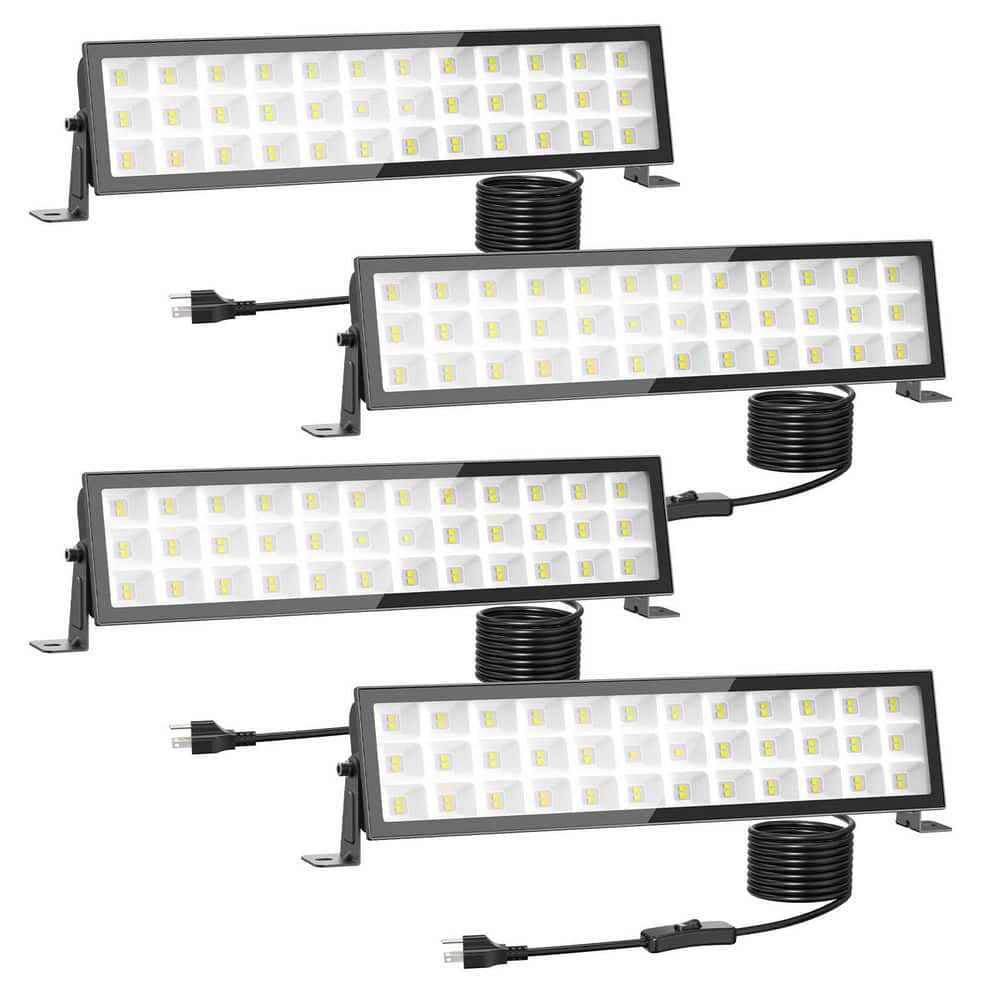 1.27 ft. 90-Watt Black LED Shop Light (4-Pack), 6500K 10000 Lumens, In-line Switch for Convenience, IP66 Waterproof price history on PriceWatchPro