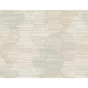 Jabari Wheat Geometric Faux Grasscloth Wheat Wallpaper Sample