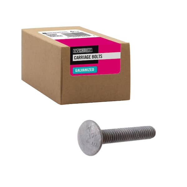 Everbilt 1/4 in.-20 x 1-1/2 in. Galvanized Carriage Bolt (50-Pack)
