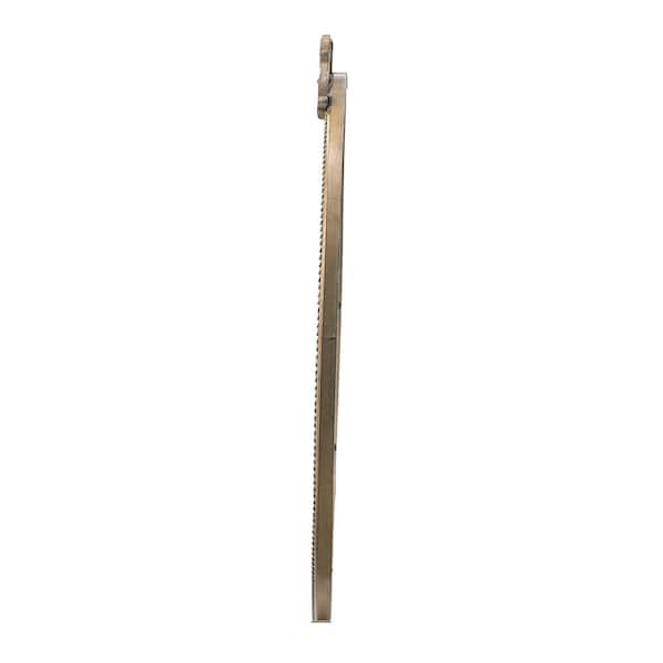 Gold 30 in W x 32 in. H Mid century Round MDF And Glass Framed Mirror Bathroom Mirror