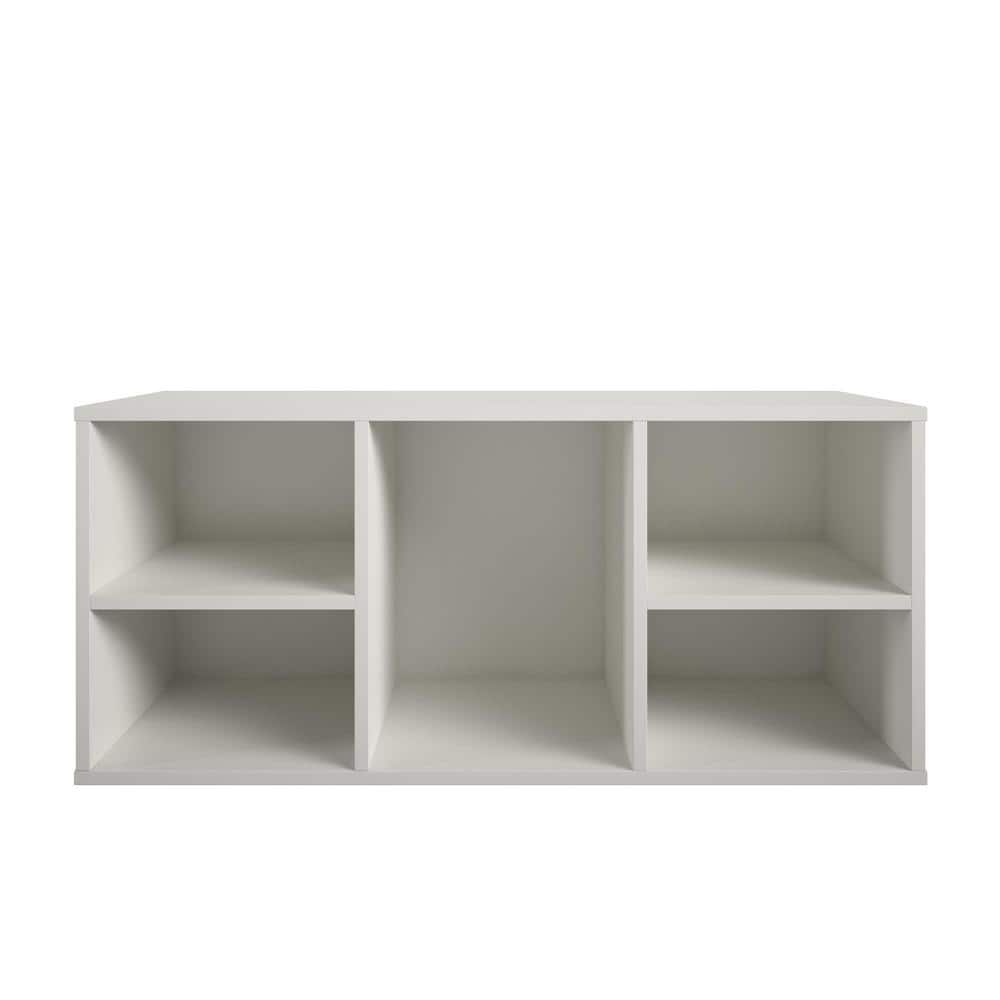 Lauren Kids White Storage Bench with 5 Cubbies
