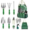 GardenHOME 11-Piece Garden Tool Set, Garden Set Gardening Equipment Tote Bag Adjustable Canvas Gardening Apron, Garden Gifts HG2111