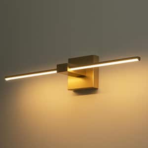 Jasmine 23.6 in. 1-Light Gold Linear Dimmable LED Vanity Light