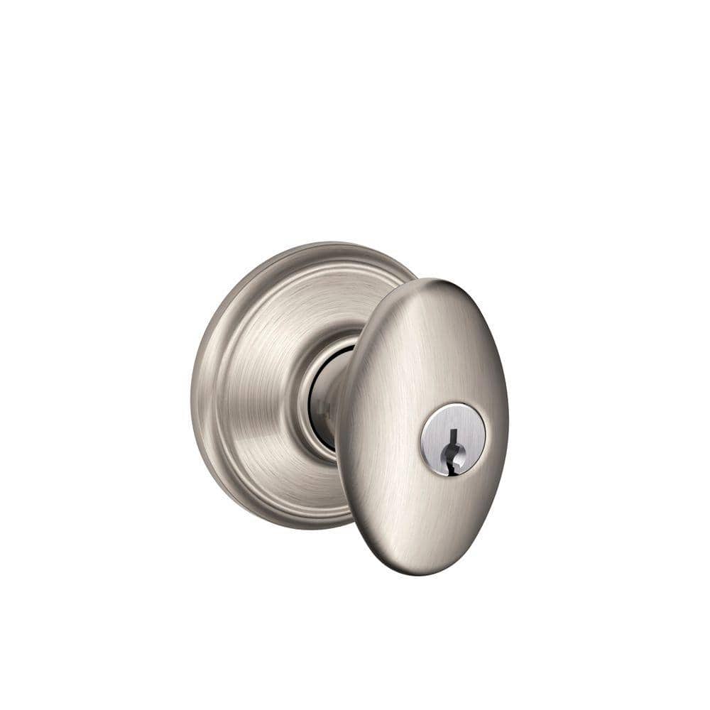 UPC 043156782147 product image for Sienna Satin Nickel Keyed Entry Door Knob | upcitemdb.com
