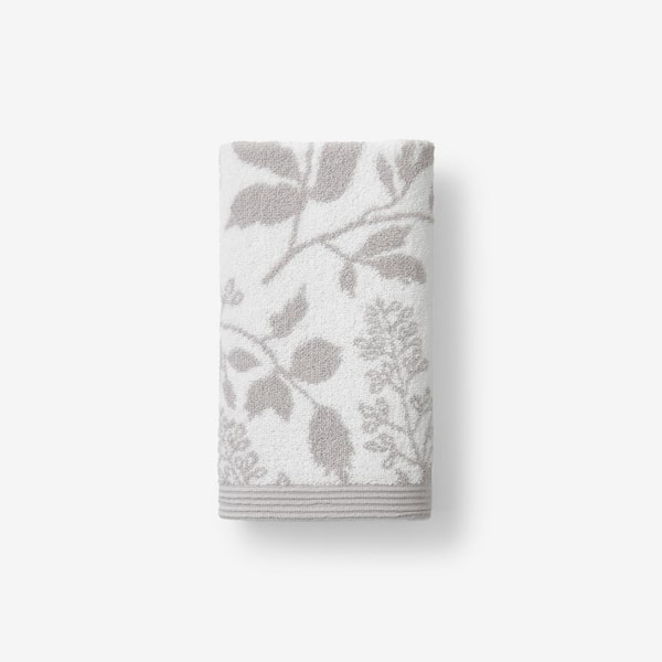 The Company Store Silver Company Cotton Wildflower Jacquard Hand Towel