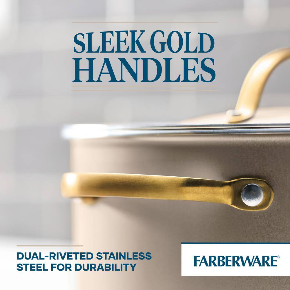 Champagne Aluminum Nonstick 5.5 Quart Dutch Oven with Lid