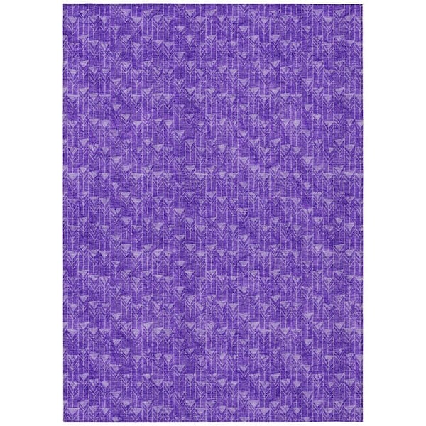 Chantille ACN514 Purple 2 ft. 6 in. x 3 ft. 10 in. Machine Washable Indoor/Outdoor Geometric Area Rug