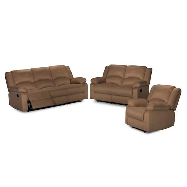 Unbranded 3-Piece Beige Sofa Set