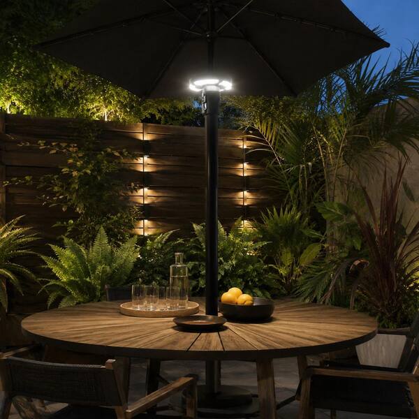 7 black patio umbrella Best Choice Products 7.5ft Heavy-Duty Round Outdoor Market Table w/Steel Pole, Push Button Tilt, Easy Crank Lift The ribs and pole are made from rust 7 in. 300 Lumen Plastic