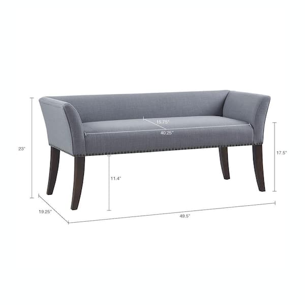 Madison park antonio upholstered shop rectangle accent bench