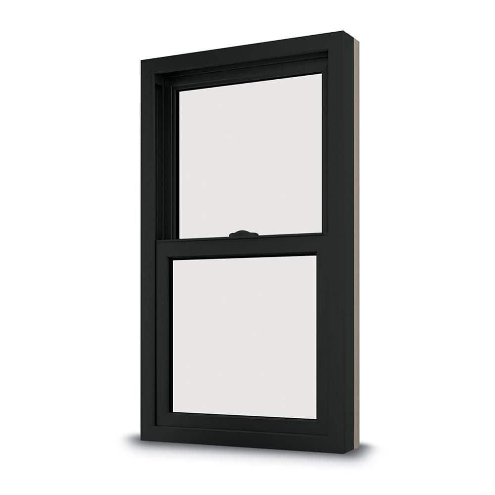 100 Series 23.5 in. x 35.5 in. Black Single-Hung Composite Window with Black Interior and Hardware SmartSun Glass price history on PriceWatchPro