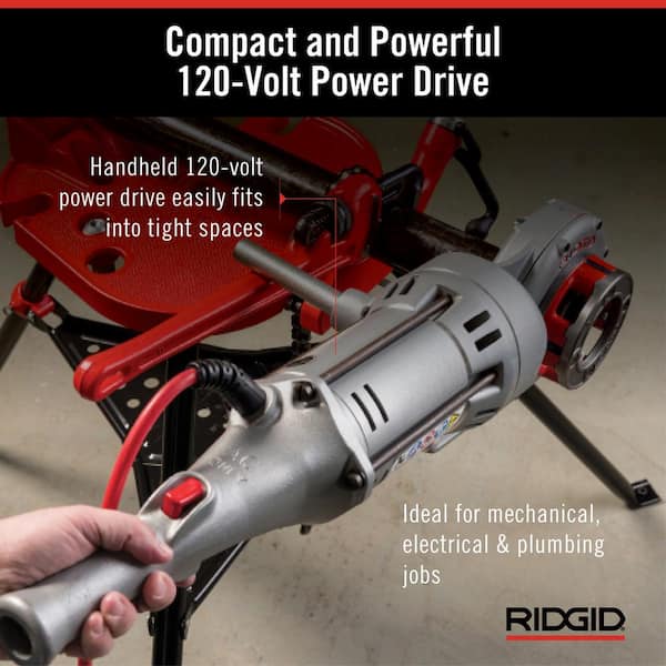 RIDGID 700 Power Drive Compact Handheld Heavy-Duty Pipe Threading