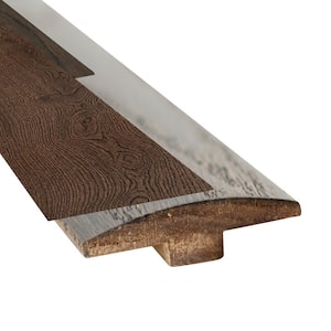 Baker Cove Brushed Oak 0.25 in. T x 2 in. W x 78 in. L Engineered T-Molding Hardwood Trim