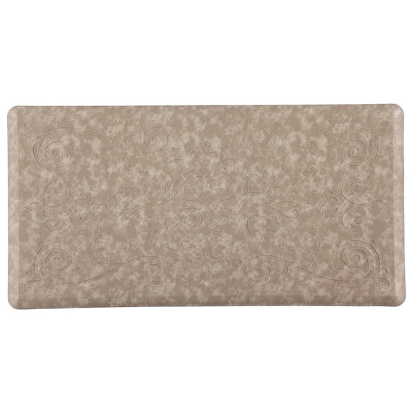 Cloud Comfort Beige 20 in. x 39 in. Medallion Embossed Anti-Fatigue Mat